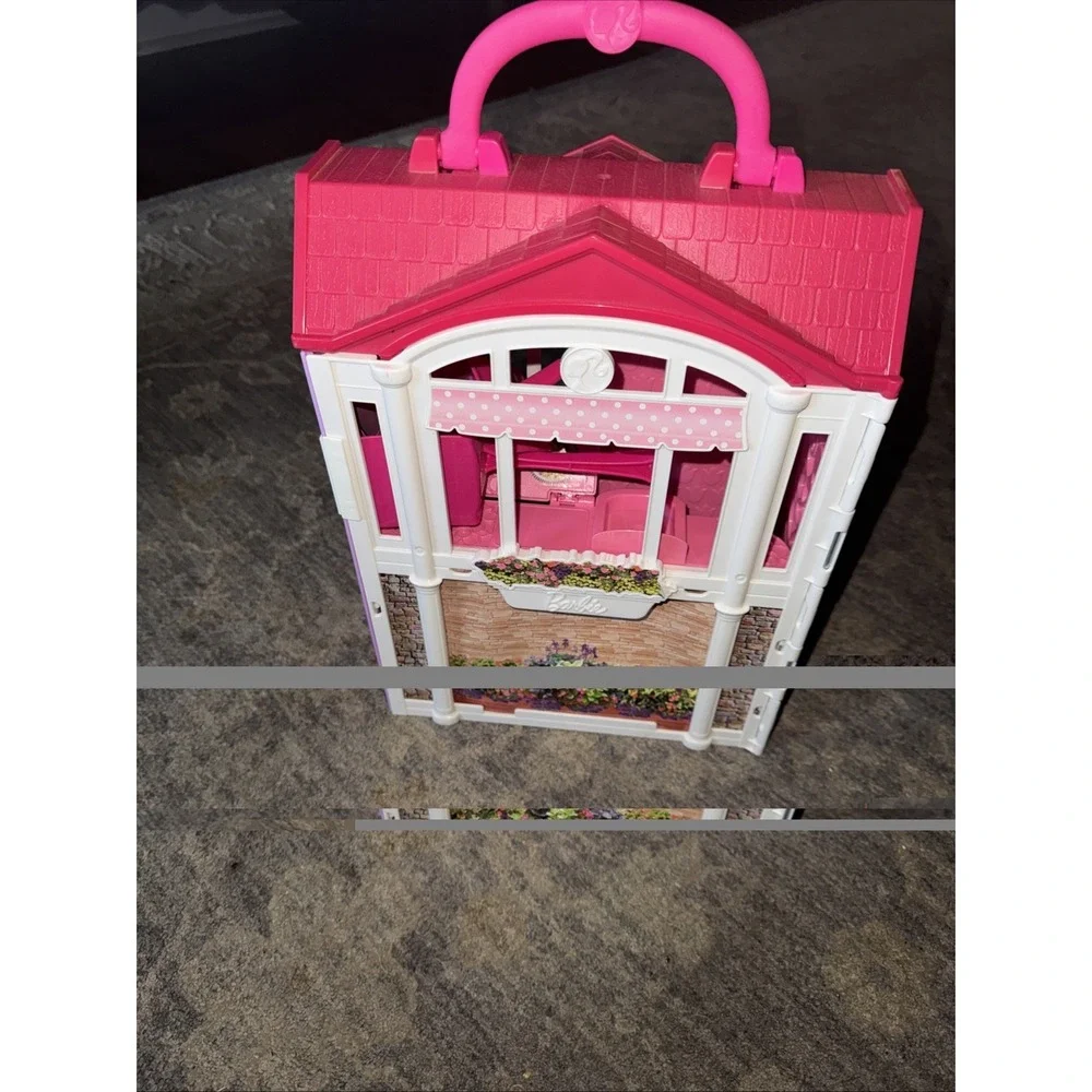 Barbie Glam Getaway House Pink & White Fold-Up Playset (Mattel #CHF54) 2014/2015